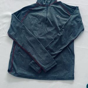 Paradox Heather Gray Pullover with Red Highlights